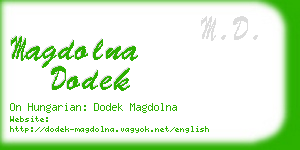 magdolna dodek business card